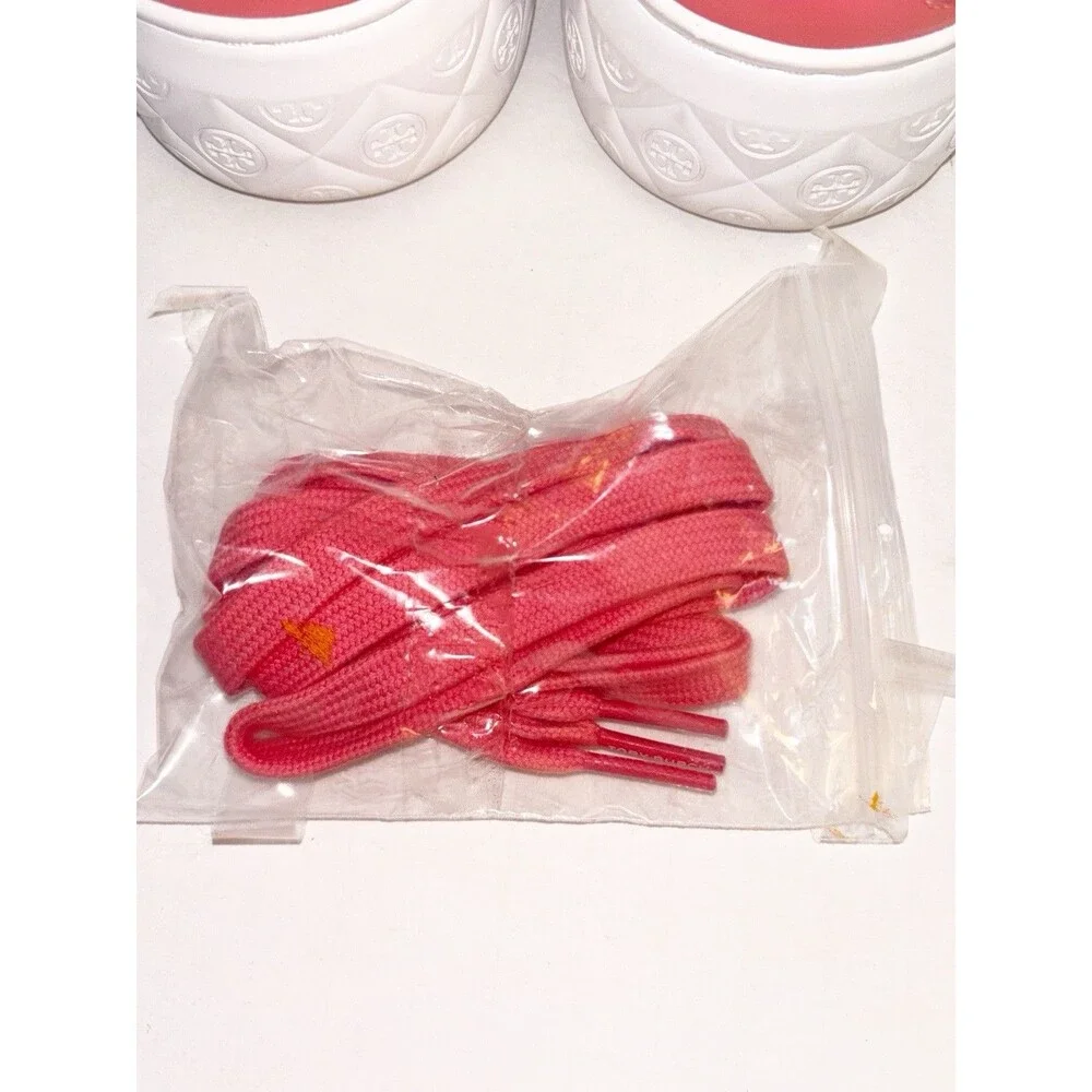 Tory Burch Ladybug Leather Sneakers Trainer Purity Coral Crush US 8